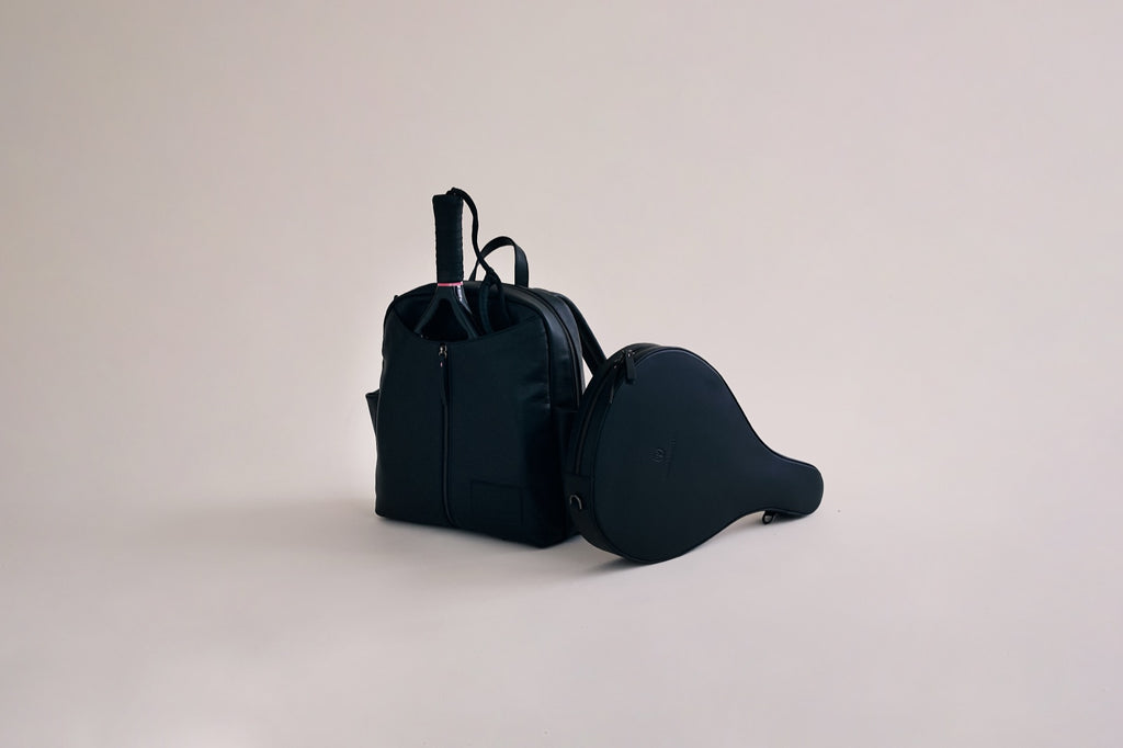 The Padelsmith Bag and The Padelsmith Cover together in the studio